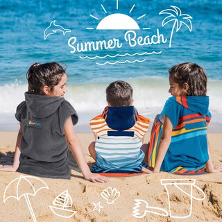 Foto 7 | Foto 7 | Poncho De Surf Con Capucha Y Toalla Para Cambiarse Para Niños De 3 A 7 Años - Venta Internacional.