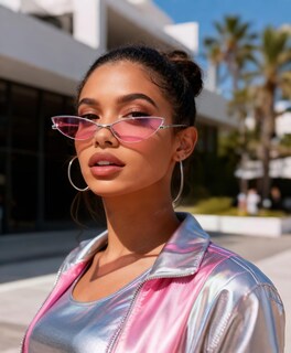 Foto 3 | Foto 3 | Gafas De Sol Feisedy Diseño Retro Con Pequeños Pétalos B2298 - Venta Internacional.