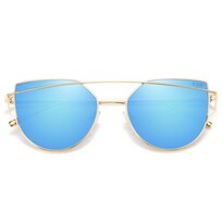 Gafas De Sol Sojos Ojo De Gato Sj1001 Para Mujer Con Lentes Espejados - Venta Internacional.
