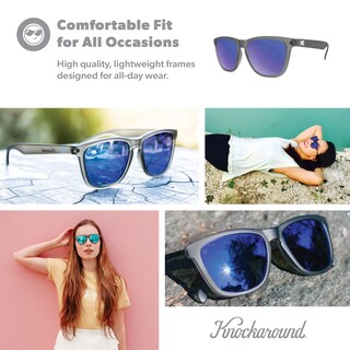 Foto 6 | Foto 6 | Gafas De Sol Knockaround Classics Polarizadas Uv400 Gris/azul - Venta Internacional.