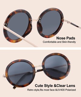 Foto 4 | Foto 4 | Lentes De Sol Polarizados Retro Redondos Joox Para Mujer Uv400 - Venta Internacional.