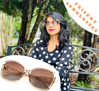 Foto 4 | Foto 4 | Gafas De Sol Feisedy Para Mujer Oversize Cuadradas Polarizadas - Venta Internacional.