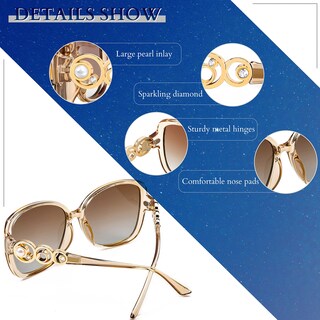 Foto 5 | Foto 5 | Gafas De Sol Feisedy Para Mujer Oversize Cuadradas Polarizadas - Venta Internacional.