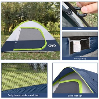 Foto 4 | Foto 4 | Carpa De Camping Impermeable Y A Prueba De Viento Para 4 Personas Con Cubierta Para Lluvia - Venta Internacional.