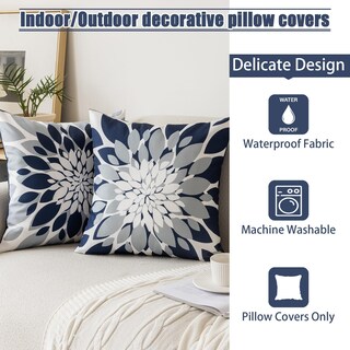 Foto 6 | Foto 6 | Fundas De Almohada Para Exterior Qahing Paquete De 4 Impermeables 60x60 Cm - Venta Internacional.