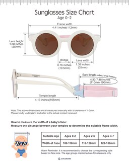 Foto 5 | Foto 5 | Gafas De Sol Para Bebé Cocosand Con Protección Uv Polarizada Beige - Venta Internacional.