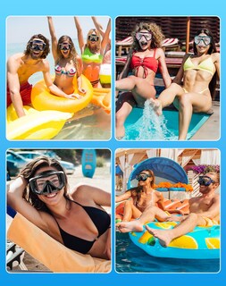 Foto 7 | Foto 7 | Set De Snorkel Greatever Pano Con Máscara De 3 Ventanas Antivaho Para Adultos - Venta Internacional.