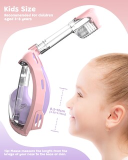 Foto 4 | Foto 4 | Máscara De Snorkel Acure Para Niños De Cara Completa Antivaho Con Válvula Secadora 3-8 Años - Venta Internacional.