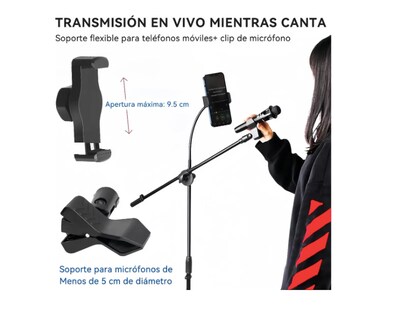 Foto 2 | Foto 2 | Soporte Para Micrófono Xtellar Con Teléfono Pedestal Atril