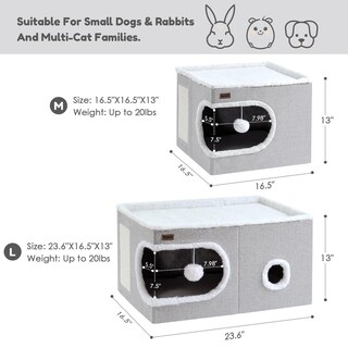 Foto 2 | Foto 2 | Cama Para Gato Garnpet Cubo Casa Interior Con Rascador Y Tienda - Venta Internacional.