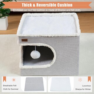 Foto 4 | Foto 4 | Cama Para Gato Garnpet Cubo Casa Interior Con Rascador Y Tienda - Venta Internacional.