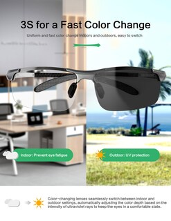 Foto 5 | Foto 5 | Gafas De Sol Bircen Polarizadas De Fibra De Carbono Para Hombre Con Protección Uv400 - Venta Internacional.