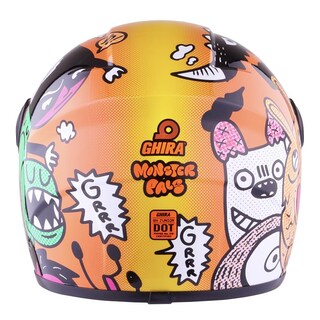 Foto 5 | Foto 5 | Casco Ghira Gh-junior Naranja Monster Pals Cerrado Mica Humo Naranja