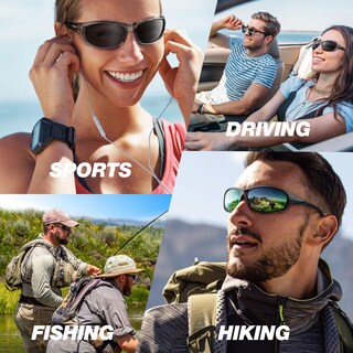 Foto 7 | Foto 7 | Gafas De Sol Rivbos Rb832-1 Negro Transparente Gris Polarizadas Uv400 - Venta Internacional.