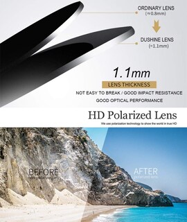 Foto 6 | Foto 6 | Gafas De Sol Polarizadas Dushine Estilo Retro Clásico Para Mujer - Venta Internacional.