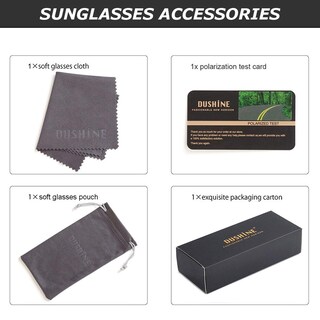 Foto 7 | Foto 7 | Gafas De Sol Polarizadas Dushine Estilo Retro Clásico Para Mujer - Venta Internacional.