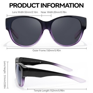 Foto 4 | Foto 4 | Gafas De Sol Lvioe Snap Shades Polarizadas Uv400 Ls5779 Para Usar Sobre Lentes - Venta Internacional.