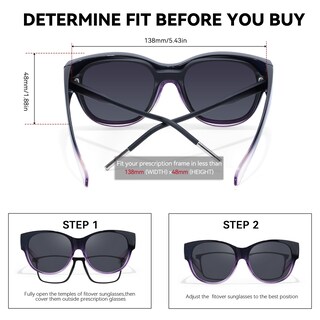 Foto 5 | Foto 5 | Gafas De Sol Lvioe Snap Shades Polarizadas Uv400 Ls5779 Para Usar Sobre Lentes - Venta Internacional.