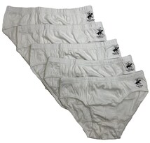 Paquete De 5 Bóxers Tiro Bajo Beverly Hills Polo Club Blancos - Venta Internacional.