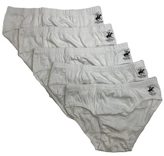 Foto 1 | Foto 1 | Paquete De 5 Bóxers Tiro Bajo Beverly Hills Polo Club Blancos - Venta Internacional.