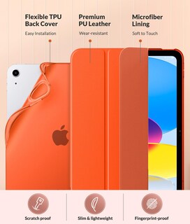 Foto 4 | Foto 4 | Funda Moko Para El Nuevo Ipad 11.ª Generación De 2025/10.ª Generación De 2022 Color Naranja - Venta Internacional.