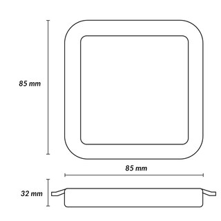 Foto 6 | Foto 6 | Estevez Luminario Led Empotrable Flat Deco Square Cct 6w 3 Temperaturas Regulable Negro