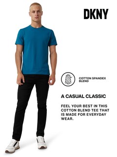 Foto 5 | Foto 5 | Camiseta Dkny Algodón Suave Corte Clásico Cuello Redondo Azul Mar - Venta Internacional.