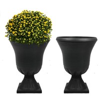 Urna Clásica De Resina Negra Planter Worth Paquete De 2 Unidades 38 X 38 Cm - Venta Internacional.