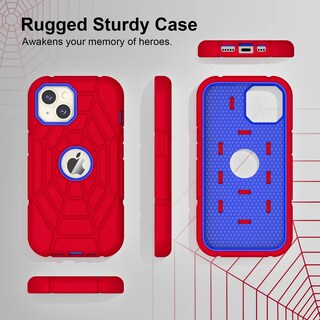 Foto 6 | Foto 6 | Funda Grifobes Para Iphone 13/14 6.1'' De Silicona A Prueba De Golpes Roja Y Azul - Venta Internacional.