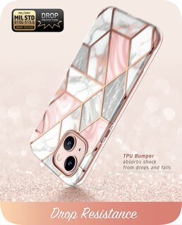 Foto 6 | Foto 6 | Funda I-blason Glitter Mármol Para Iphone 13 6.1'' Con Protector De Pantalla - Venta Internacional.