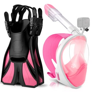 Foto 1 | Foto 1 | Set De Snorkel Odoland Máscara Facial Completa Rosa S/m Aletas - Venta Internacional.