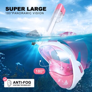 Foto 2 | Foto 2 | Set De Snorkel Odoland Máscara Facial Completa Rosa S/m Aletas - Venta Internacional.