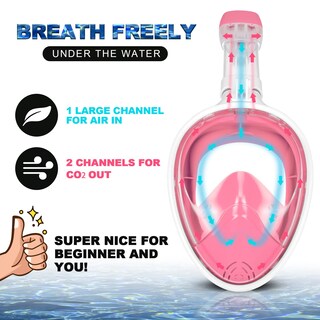 Foto 3 | Foto 3 | Set De Snorkel Odoland Máscara Facial Completa Rosa S/m Aletas - Venta Internacional.