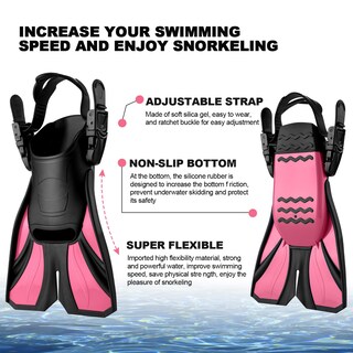 Foto 7 | Foto 7 | Set De Snorkel Odoland Máscara Facial Completa Rosa S/m Aletas - Venta Internacional.