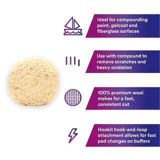 Foto 3 | Foto 3 | Almohadilla Compuesta De Lana 3m Perfect It 05719 23 Cm - Venta Internacional.