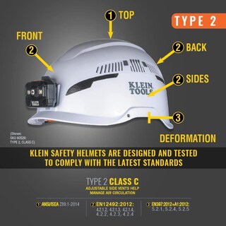 Foto 3 | Foto 3 | Casco De Seguridad Klein Tools Tipo 2 Ventilado Clase C - Venta Internacional.