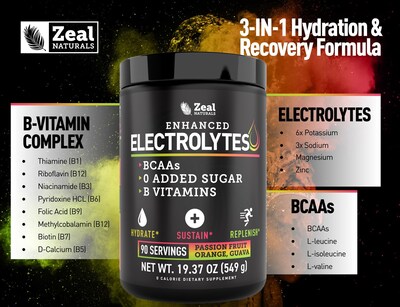 Foto 6 | Foto 6 | Polvo De Electrolitos Zeal Naturals 90 Porciones Bcaa Keto - Venta Internacional.