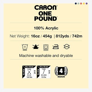 Foto 3 | Foto 3 | Hilo Caron One Pound 453 G Acrílico Calibre 4 Medio Azul Cielo - Venta Internacional.