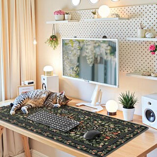 Foto 1 | Foto 1 | Icasso Tapete De Escritorio 90x40 Cm Grande Con Diseño Floral - Venta Internacional.