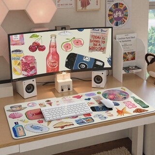 Foto 6 | Foto 6 | Icasso Alfombrilla Grande Para Escritorio 90x40 Cm Antideslizante Acuarela - Venta Internacional.