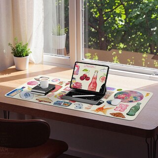 Foto 7 | Foto 7 | Icasso Alfombrilla Grande Para Escritorio 90x40 Cm Antideslizante Acuarela - Venta Internacional.