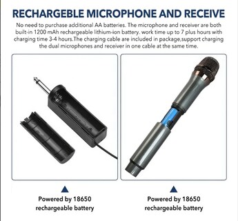 Foto 3 | Foto 3 | 2p Micrófono Inalámbrico Profesional De Karaoke Con Receptor Modelo Negro