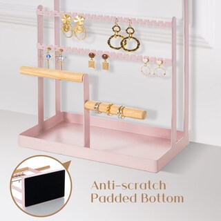 Foto 5 | Foto 5 | Soporte Organizador De Joyas Procase De 6 Niveles Con 15 Ganchos Rosa - Venta Internacional.