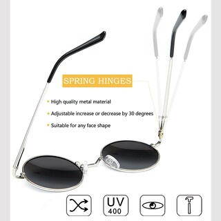 Foto 4 | Foto 4 | Gafas De Sol Joopin Redondas Con Montura Plateada Polarizadas Uv400 - Venta Internacional.