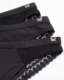 Foto 4 | Foto 4 | Paquete De 3 Tangas De Encaje Para Mujer Jessica Simpson - Talla S - Venta Internacional.