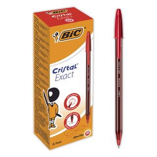 Foto 1 | Foto 1 | Paquete De 20 Bolígrasos Bic Cristal Exact Punta Fina 0.7 Mm Rojo - Venta Internacional.