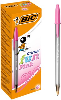 Foto 1 | Foto 1 | Bolígrafos Bic Cristal Fun Pink 1 6 Mm Paquete De 20 - Venta Internacional.