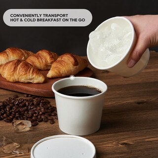 Foto 3 | Foto 3 | Recipientes Para Sopa Jolly Party De Papel De 12 Onzas 50 Unidades Con Tapas Color Blanco - Venta Internacional.