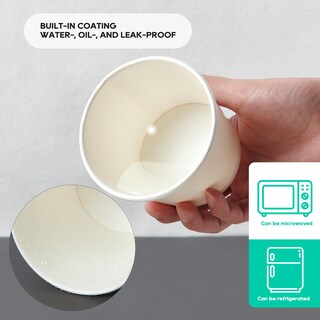 Foto 4 | Foto 4 | Recipientes Para Sopa Jolly Party De Papel De 12 Onzas 50 Unidades Con Tapas Color Blanco - Venta Internacional.