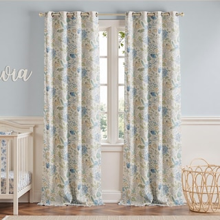 Foto 1 | Foto 1 | Cortinas Jinchan Para Habitación Infantil Florales Azules Opacas 244x132 Cm Juego De 2 Piezas - Venta Internacional.